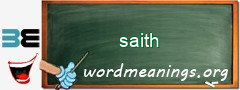 WordMeaning blackboard for saith